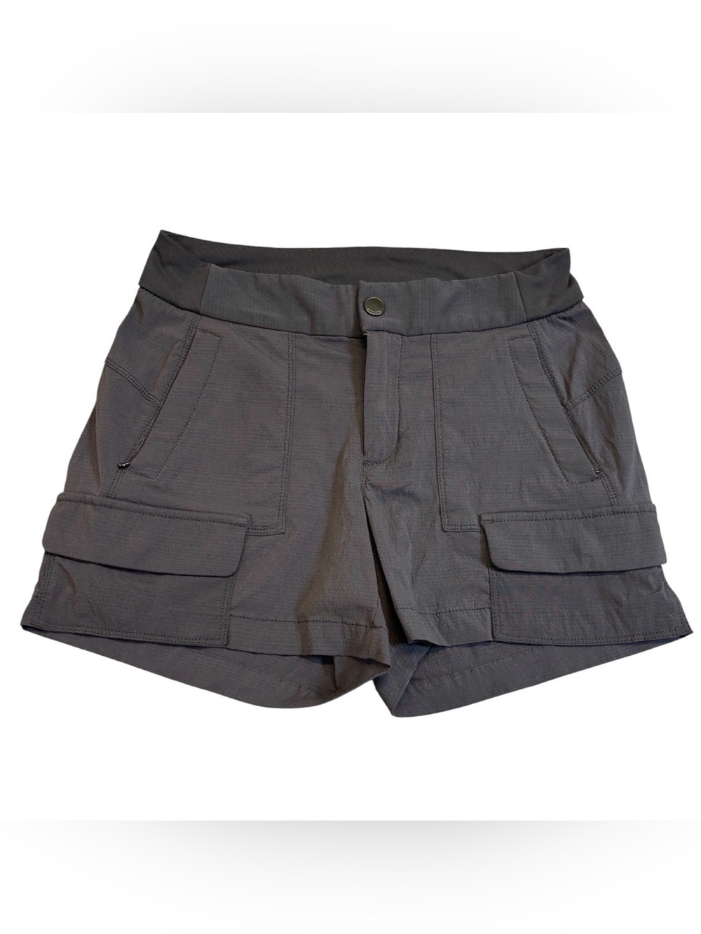 Athleta Trekkie 2.0 Cargo Shorts Black Size 2 Hiking Travel S75524 EUC